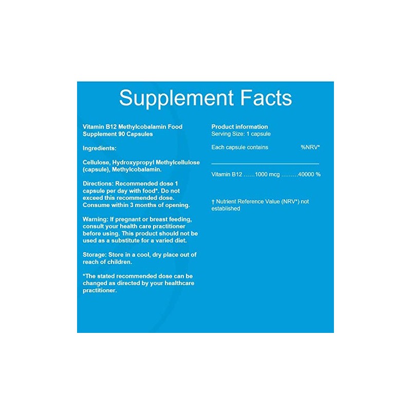 Metabolics Vitamin B12 Methylcobalamin 1000mcg by Metabolics Vitamin B12 Supplement