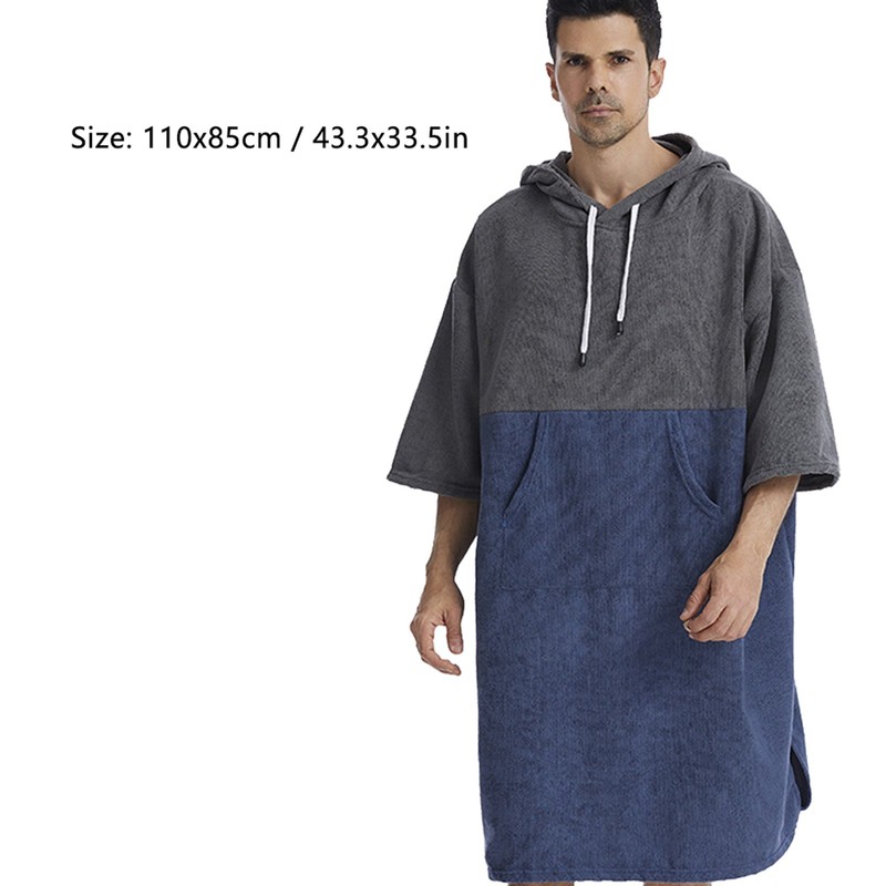 Quick Dry Bath Towels Pool Changing Robe Quick-Dry Poncho Surfing
