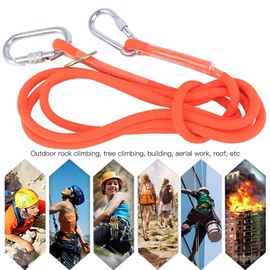 MOUMOUTEN 3 metres Aerial Work Safety Lanyard, Fall Protection Strap Rope with Carabiner Large Snap Hooks Electrician Lanyard Construction Protective for Power Construction