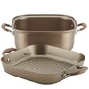 Anolon Advanced Nonstick 2-in-1 Deep Grill Pan and Square Roaster