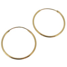 Touch Jewellery Gold Plated 925 Sterling Silver Hoop Earrings - 25mm