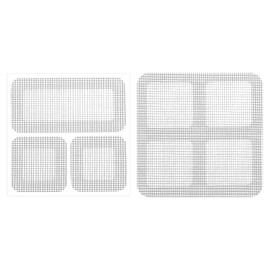 uxcell 10Pcs Window Screen Repair Kit, 2 Styles Fiberglass Screen Patches Mesh Replacement Self Adhesive Patch for Door Windows Holes Repairing, Grey
