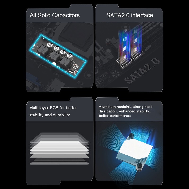 B75M K Computer Motherboard DDR3 Memory Supports M.2 NVME Protocol