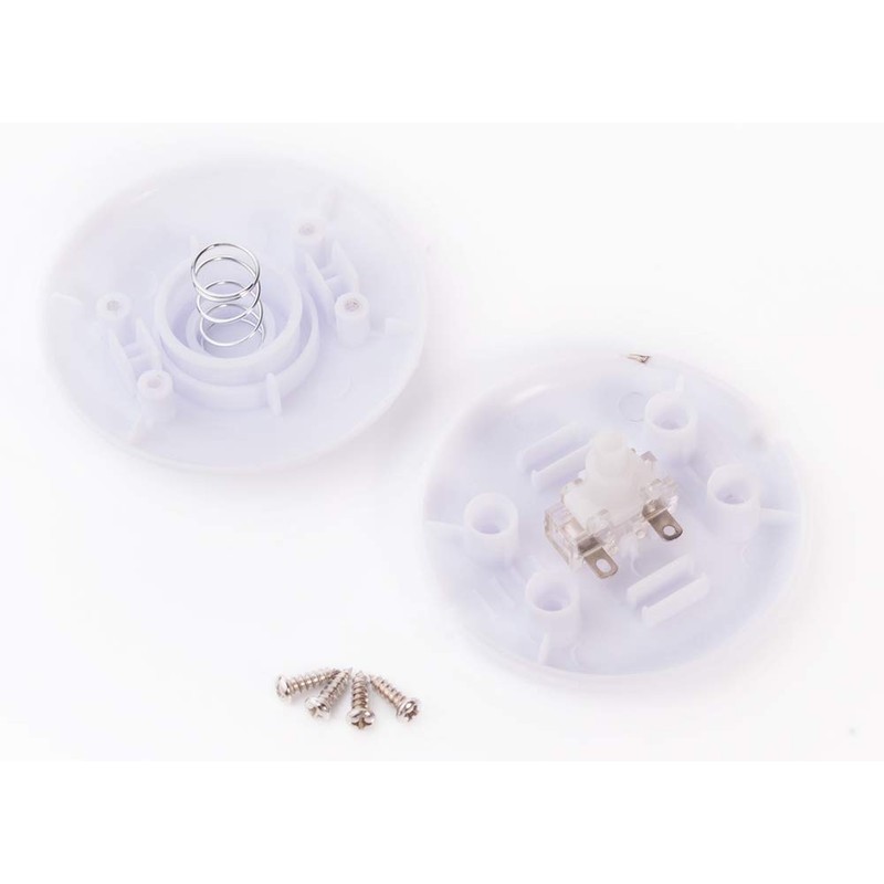 edi-tronic Foot Switch Round White 2A 250V Floor Lamp Switch