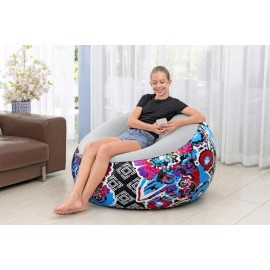 Bestway Sillón Puf Inflable Floral Bestway Mod. 75111 Color Azul