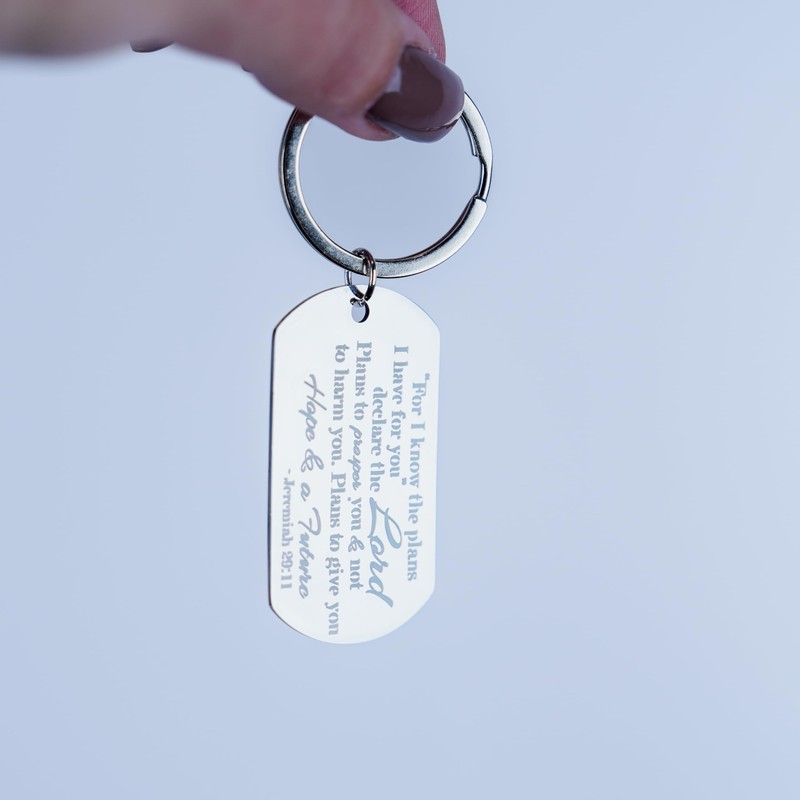 3 Nails 1 Cross Christian Keychain Jeremiah 29:11 Christmas Gift