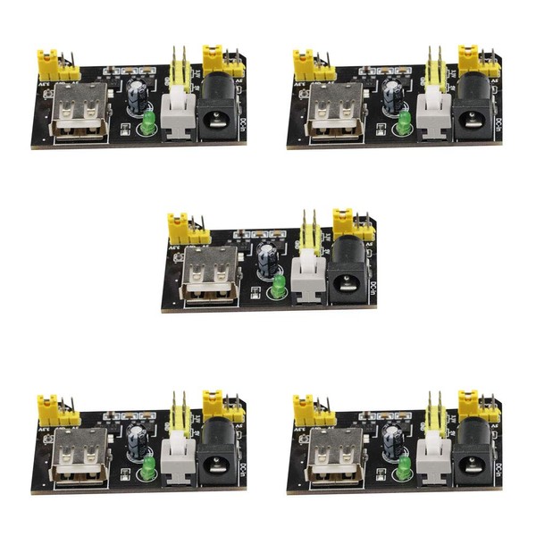 VKLSVAN 5pcs Set MB102 Breadboard Dedicated Power Supply 3.3V 5V