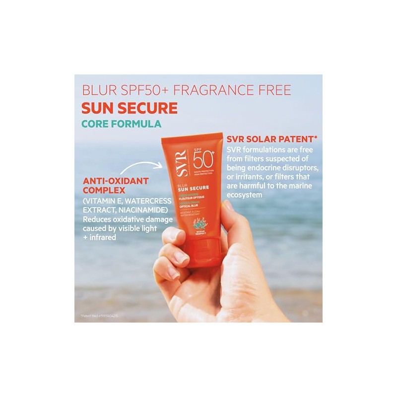 SVR Sun Secure Blur SPF50+ Face Sunscreen Primer, Soft-Focus 50ml