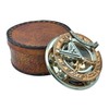 WOANIN Antique Brass & Copper Sundial Compass silver Clock in