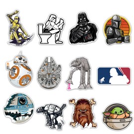 GTOTd Wars Movie Fridge Magnet (Pack of 12) Gifts Merch Decoration Bumper Sticker Fridge Metal Magnet Flexible Reusable Magnetic Vinyl