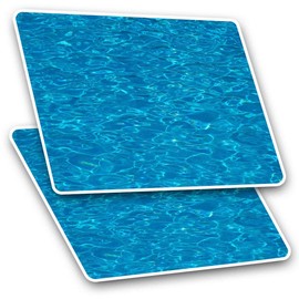 Rectangle Stickers (Set of 2) 10cm - Water Swimming Pool Swim Fun Fun Decals for Laptops,Tablets,Luggage,Scrap Booking,Fridges, #2271