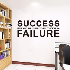 Inspirational Quotes Wall Stickers for Office: Motivational Gym School Classroom Garage Bedroom Vinyl Art Wall Decals - Success 23" X 9"