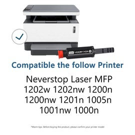 2-Pack 143A | W1143A Toner Reload Kit Black Compatible High Capacity Replacement for HP 143A W1143A Neverstop Laser MFP 1202w 1202nw 1200n 1200nw 1201n 1005n 1001nw 1000n Printer Ink