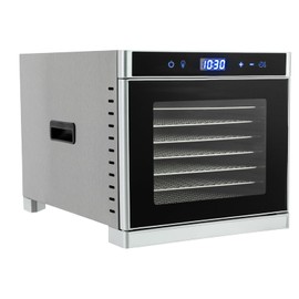 Commercial Food Dehydrator 8-Tray Fruit and Meat Dehydrator Stainless Steel Beef Jerky Dryer, 700W Food Dried Fruit Machine Temperature and Time Adjustable, Electric Dehydrator for Fruit and Veggies