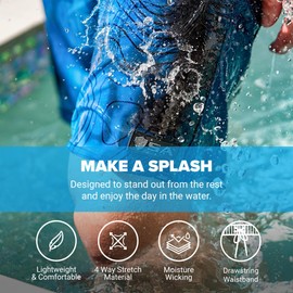 S A Company Men's 4-Way Stretch Board Shorts | Patriot Military Camo | Size 38