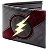 DC Flash Gold Lightning Emblem Outfit Textured Wallet Bi-Fold ID