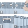 eachope No Hook Stall Shower Curtain with Snap-in Fabric Liner
