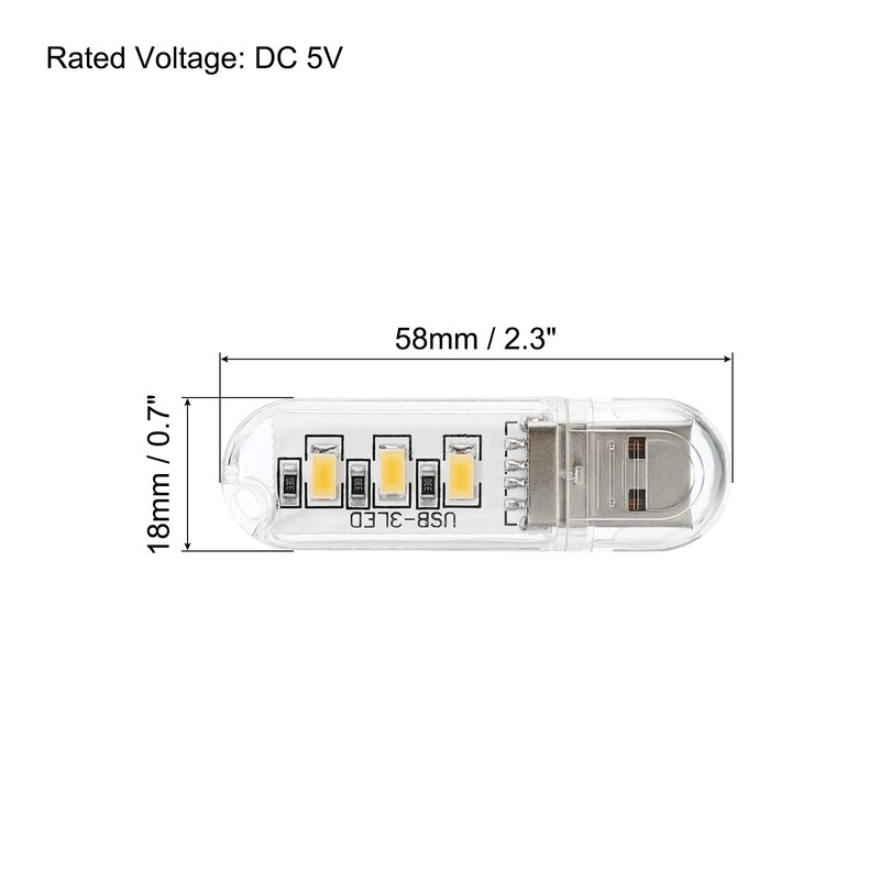 PATIKIL USB Night Light, 6 Pack Portable Plug-in Mini LED
