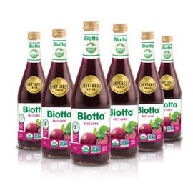 Biotta Organic Beet Juice - 100% Vegetable Juice for Energy, Immunity & Wellness - Excellent Source of Nutrients - All Natural, Non-GMO, Gluten-Free (16.9 Fl Oz, Pack of 6)