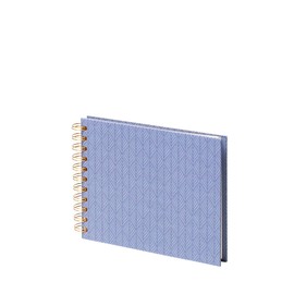 Rössler Papier Leaf Blue 13291532000 Photo Album 220 x 151 x 25 mm 40 White Pages Photo Book for DIY Design