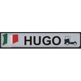 Embossed number plates for designing yourself, weather-resistant, individual name plates, aluminium sign, car sign with name, aluminium sign, car number plate signs