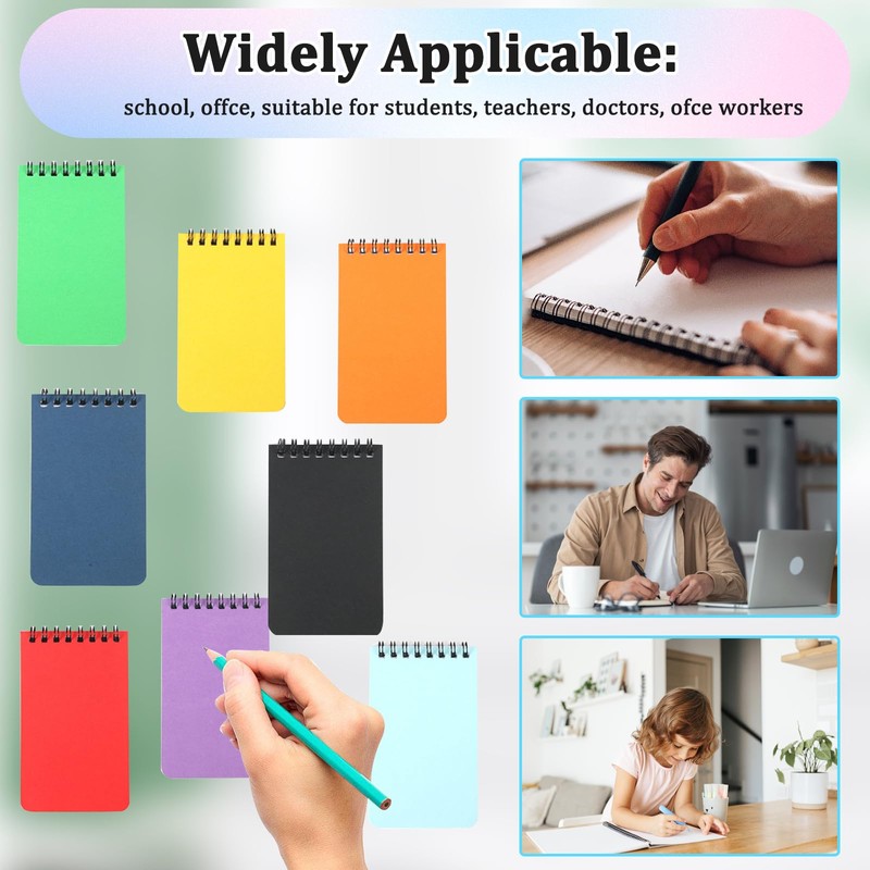 GMHLLES Small Notebook, Mini Notebook, 10 Books Small Notebooks Pocket