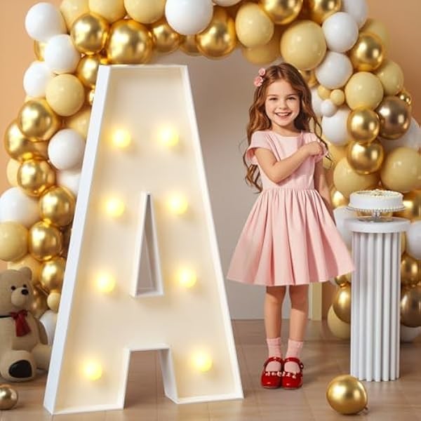 imprsv Marquee Light Up Mosaic Letters 3FT for Baby Shower