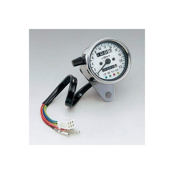 Kijima 510-022 Motorcycle Parts Speedometer, White, Blue LED Light, Indicator, 220 km