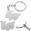 OATIPHO Rabbit Key Ring, Rabbit Keychain Animal Keychains Metal Key