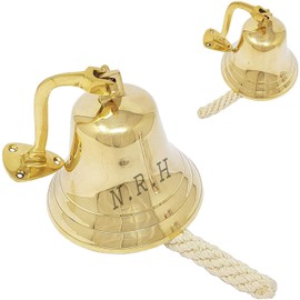 Nautical Maritime Brass Ship Bell with Wall Mounted Bracket Decorative Gift Items