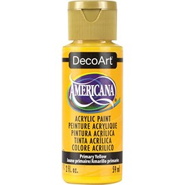 DecoArt Americana 2 oz Acrylic Multi-Purpose Paint, Primary Yellow