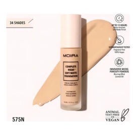 Base De Maquillaje Moira Cosmetics Soft Matte Foundation Tono 575N