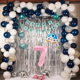 Pink 40" Number Balloons - Large Helium Number 7 Balloons for Birthday, New Year, Anniversary & Company Celebration