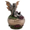 SUMMIT COLLECTION Pondering Fairy on Lotus Fantasy Art Nouveau Michelle