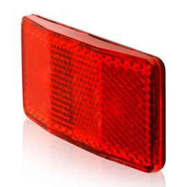 Lotsdonxia Bike Safety Reflector Disc - High-Visibility Red Warning Light for Rear Pannier Racks and Frames, M5 Screw Fixing, Night Cycling Essential