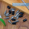 Jamiikury 12pcs Screw in Shelf Pins with Anti-Slip Black Sleeve,