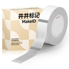 MakeID S1/S1 PRO Label Tape Transparent, Thermal Paper Self-Adhesive Laminated Label Tape Replacement, 12 x 35 mm (0.47 x 1.38 Inch) 210 Tapes/Roll