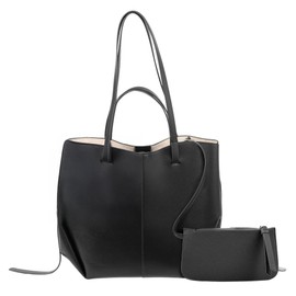 Jivaestilo: Textured Calf Genuine Italian Leather Tote Bag for Women - Large Leather Bag with Magnetic Closure - Versatile Women’s Handbag Purse for Work, Travel, Shopping & Casual Outings - Black