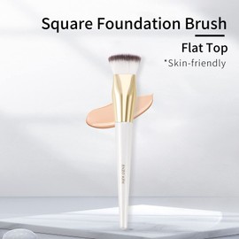ENZO KEN Flat Top Cream Contour and Foundation Brush Makeup Brush for Bronzer Concealer Liquid Foundation Powder Contour Powder Blending Liquid Blush 160-4E
