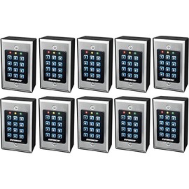 Seco-Larm SK-1011-SDQ Enforcer Access Control Keypad (Pack of 4), Up to 1000 Possible User Codes (4-8 Digits), Always-on Backlit Keypad, Stainless-Steel Faceplate