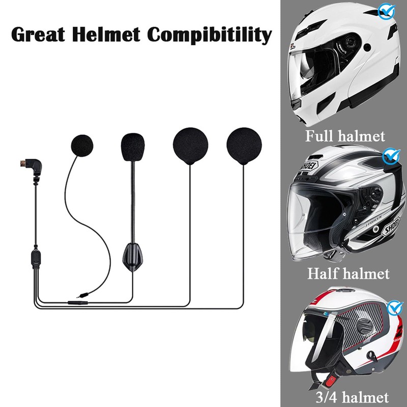 FreedConn Motorcycle Headset Intercom / Helmet Bluetooth System, Microphone and