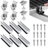 Solar Panel Bracket Flat Roof, 6 Aluminium Mounting Rail &
