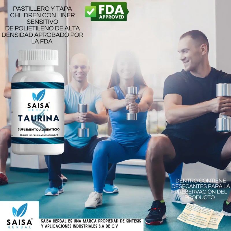 Taurina 400 Mg 120 Cpsulas Saisa Herbal Sabor Sin sabor