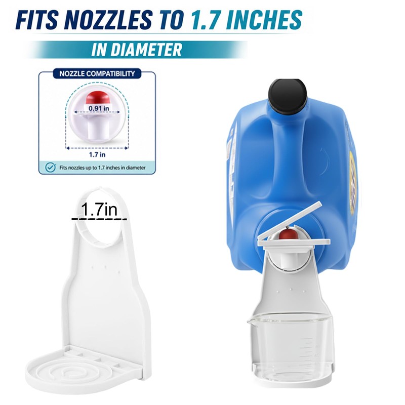2 Pack Laundry Detergent Dispenser Cup Holder, Nozzle Button，Easily No
