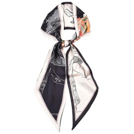 DYUXIRT Head Scarf Purse Handle Neck Satin Hair Scarfs For Bag Lightweight Silky Long Thin Women's Fashion Scarves 59 * 5.9”-H31