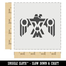 Southwestern Style Tribal Thunderbird Eagle Hawk Wall Cookie DIY Craft Reusable Stencil - 4.5 Inch