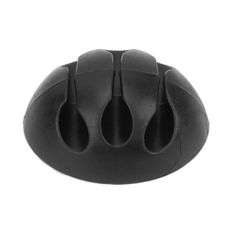 50pcs Cable Clip 3 Hole Silica Gel AntiCorrosion Black Adhesive