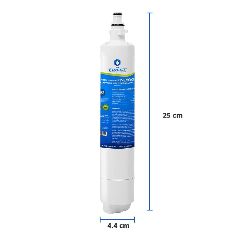 Fisher Paykel 847200 Fridge Water Filter for RF605QNUVB1 3 Packs