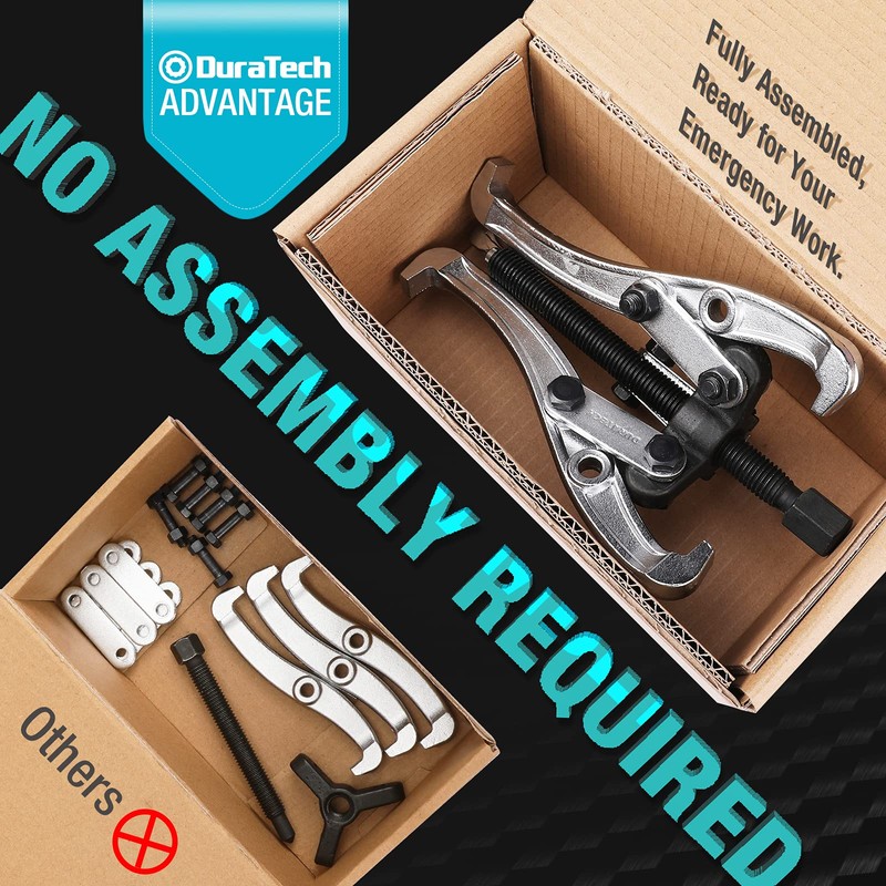 DURATECH 6-Inch 3-Jaw Gear Puller, Removal Tool for Gears, Pulleys,