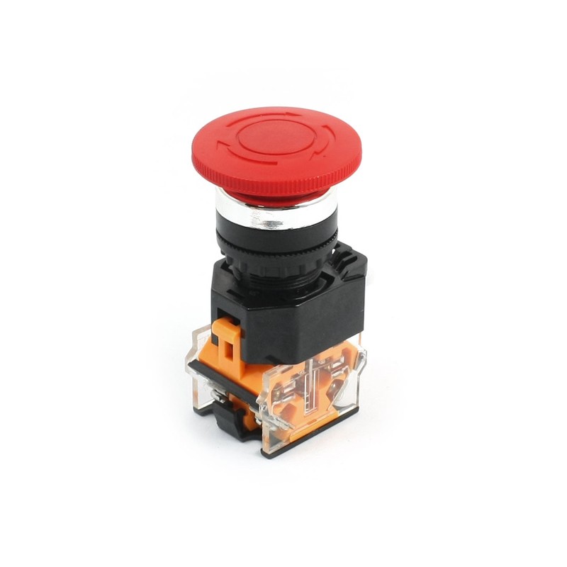 uxcell Self Locking Type Red Mushroom Push Button Switch 440V